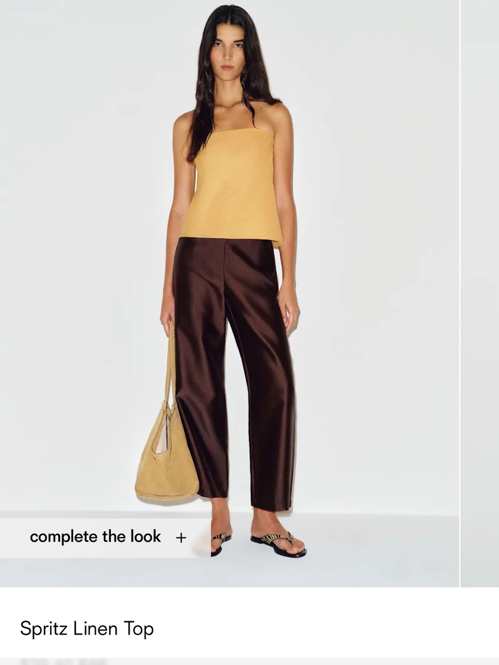 Reformation Spritz Linen Top Yellow - Size S
